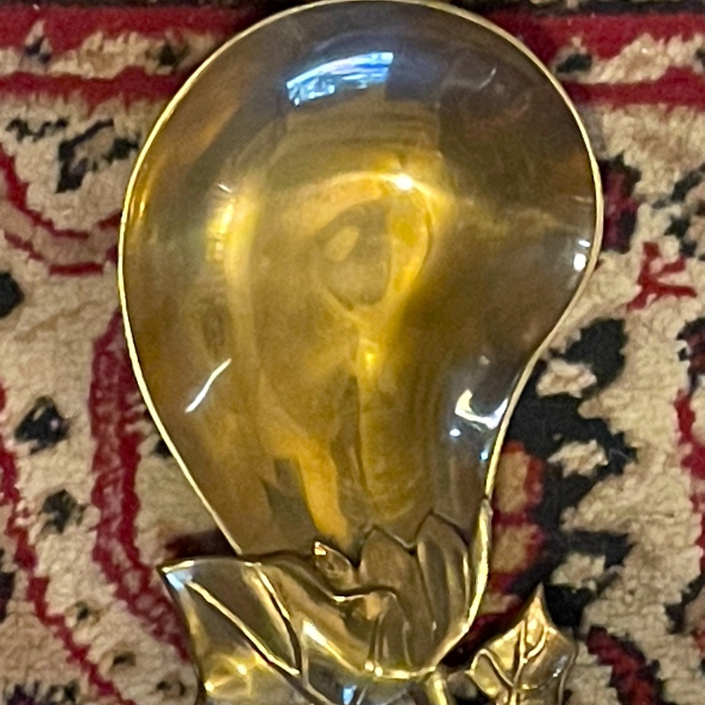 Brass Eggplant Shallow Bowl